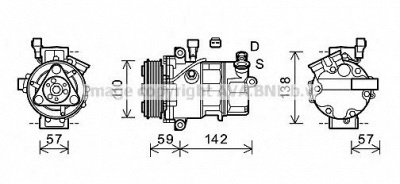 AVA QUALITY COOLING alk127 -  Компрессор, кондиционер